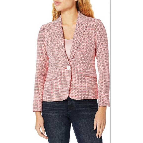 Le Suit Notch Collar Slim Pant Suit Blazer Women's Size 10 - Picture 1 of 13